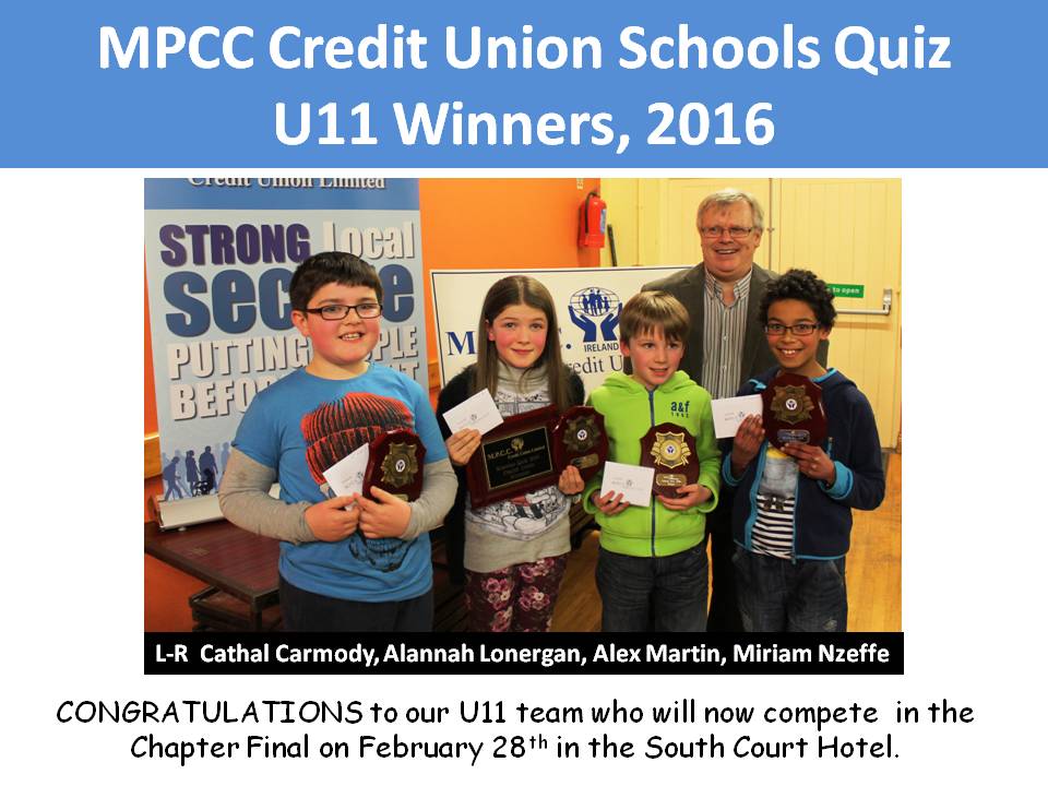 MPCC Credit Union School Quiz Winners