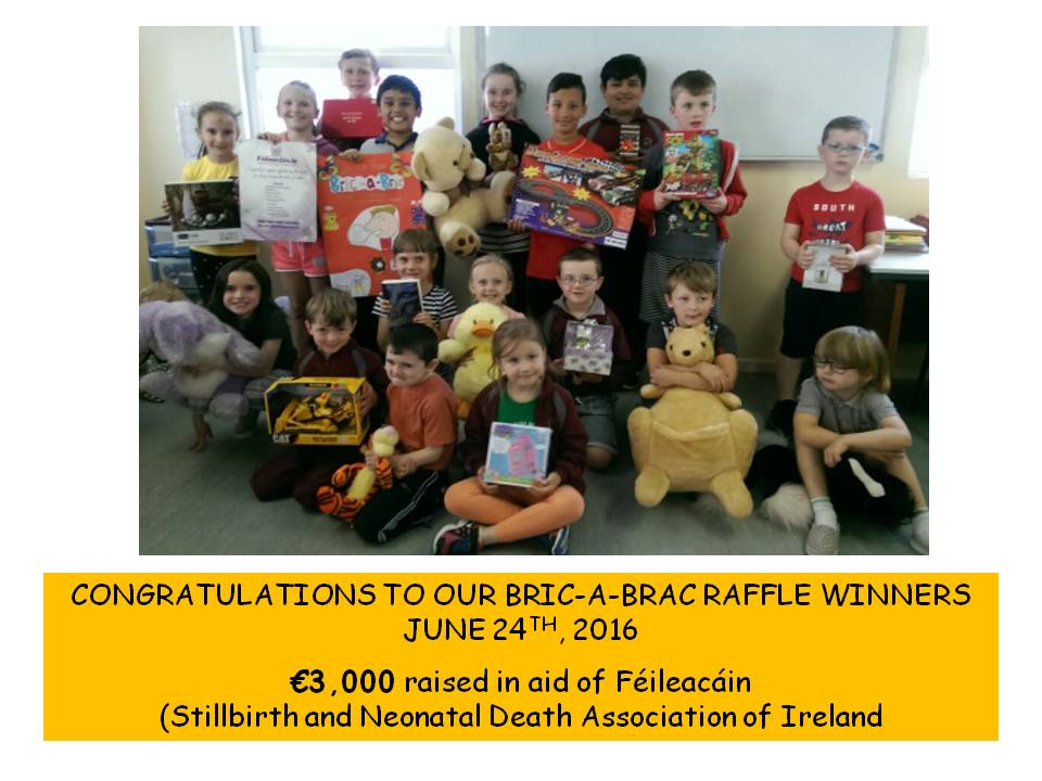 Bric-A-Brac Raffle Winners
