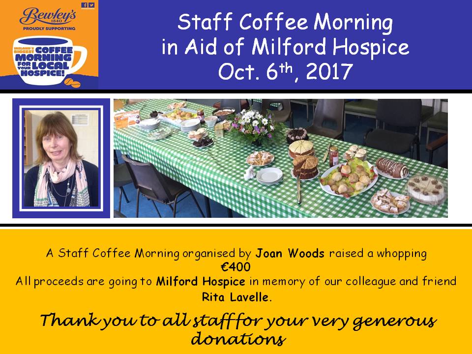 Staff Coffee Morning Fundraiser